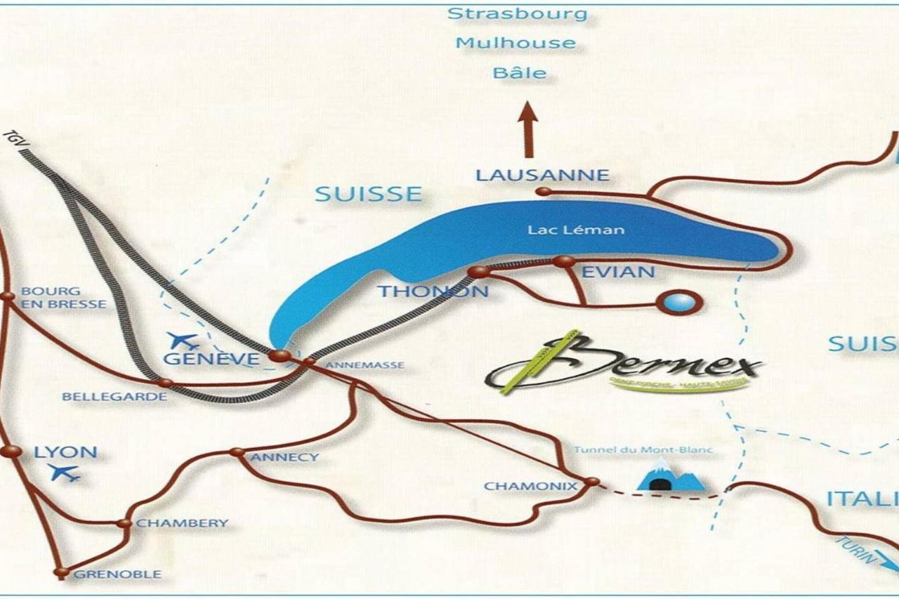 Le 211,Ski Et Randonnee, Lave Linge ,Parking Bernex Exteriér fotografie